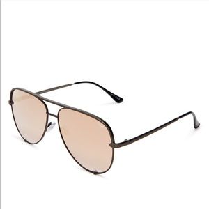 Quay Australia Key Rose Gunmetal Aviator